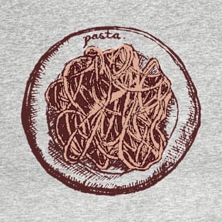 Pasta Spaghetti Lovers Sketch T-Shirt